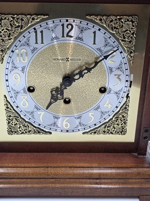 Beautiful Vintage Howard Miller Barwick 8 Day Triple Chime Clock Working Cond.
