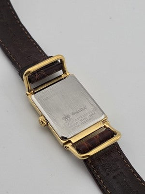 Hamilton Wilshire Registered Edition Mens Quartz Watch Gold Plated New Battery