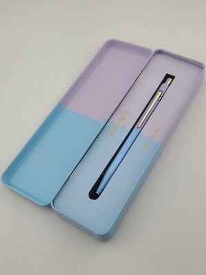 Caran d'Ache Paul Smith Discontinued 849 Ballpoint Pen Slate Baby Blue & Purple