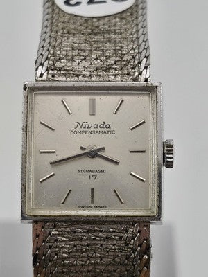 Rare 1960's Nivada Compensamatic Elghabashi 17J Swiss Ladies Mesh Watch. Works.