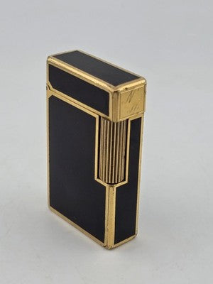 Vtg Authentic St Dupont Laque De Chine France Gold Plated Ligne 1 Lighter. Works