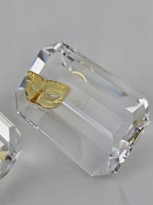 Set Of 2 Vintage Swarovski Figurine Shield Columbine. Excellent Condition.