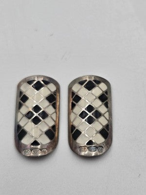 Rare BOHEM 925 Sterling Silver Nail Jewelry 6pc Set Enamel England Original Box