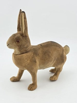 Rare Antique C1890 German Paper Mache Folk Art Composition Rabbit Candy.