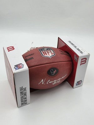 Nico Collins NFL Authenticated Signed Wilson Duke Texans Football NFL Hologram