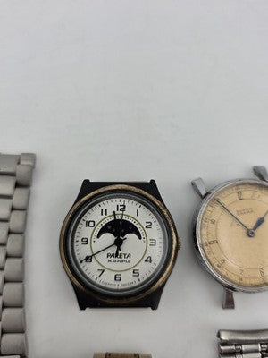 Great Collection Vintage Watch Lot Seiko Disney Dynabeat Raketa Expedition.