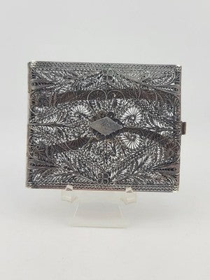 Antique Continental .800 Silver Filigree Cigarette Case Art Nouveau 80g