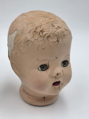 Antique Collectible Composition Doll Heads Lot Baby Doll Parts Creepy Primitive.