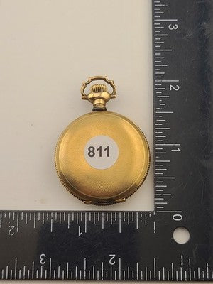 Rare Antique Waltham 12s Pocket Watch 7J Gold Filled 25yr Case C1910 Running