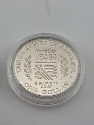 Vintage 1994 World Cup US Mint Silver  Coins set $1 50c US Mint New York /Jersey