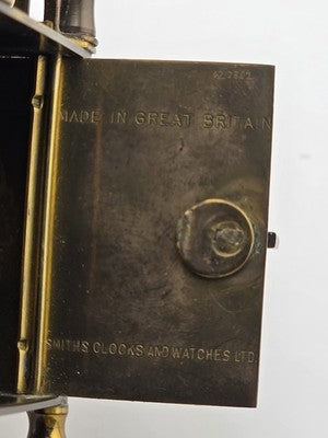 Vintage Smiths Miniature Brass Lantern Clock Wind-Up Made in Great Britain. Read