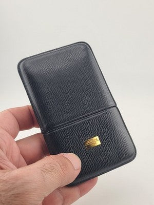 Rare Vintage S.T. Dupont Paris Black Leather Cigarette Case Made in Spain