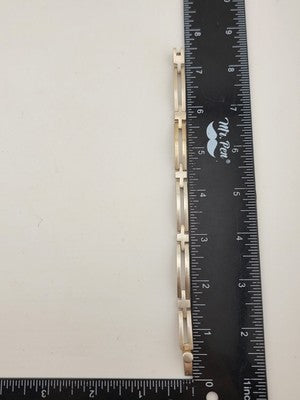 Vintage Bar Link Unisex Bracelet Sterling Silver 925 Bar. 7.5 Inch. 25 Grams.