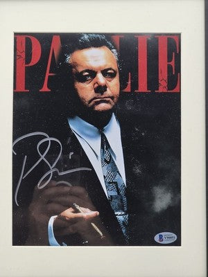 Paul Sorvino Autographed Goodfellas Paulie Cicero Photo BAS Beckett Framed
