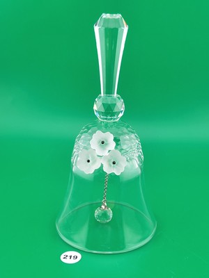 Vintage Swarovski Retired Crystal Dinner Table Bell 1981 5.75" Austria. VG Cond.
