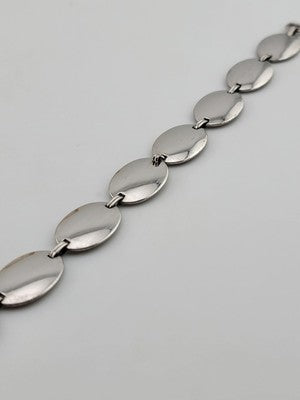 Rare Antique  Mid Century Posins Sterling Silver Bracelet W Original Box. 7.5 In