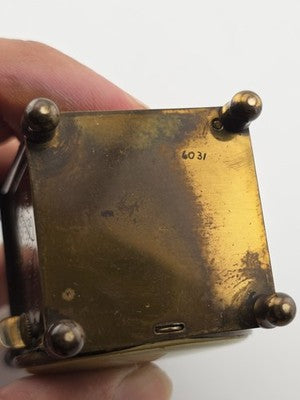 Vintage Smiths Miniature Brass Lantern Clock Wind-Up Made in Great Britain. Read