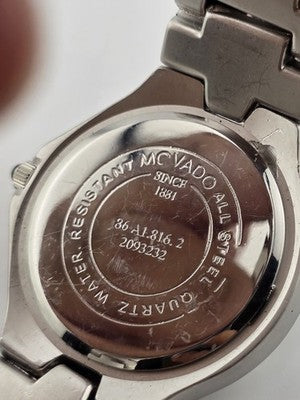 Movado Swiss Quartz 86.A1.816.2 Stainless Steel Museum Dial Men’s Watch. Running