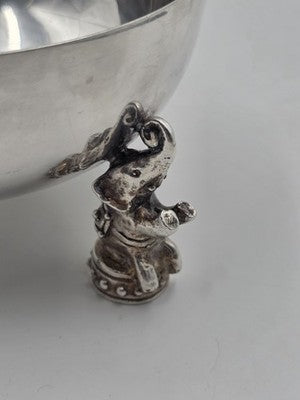 Rare OOAK Jean Boggio Figural Elephant Silver Centerpiece Bowl Surrealist Decor