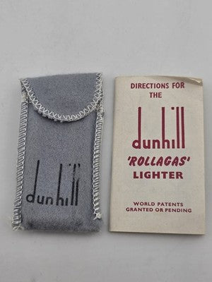 Rare Vintage Dunhill Rollagas Gold Tone Textured Switzerland W Box. Very Clean.
