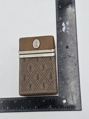 Rare Vintage YSL Yves Saint Laurent Monogram Cigarette Case Holder 1970s.