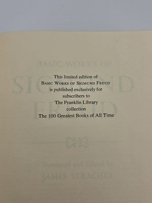 Franklin Library Sigmund Freud Basic Works 1978 Limited Edition Leather Bound