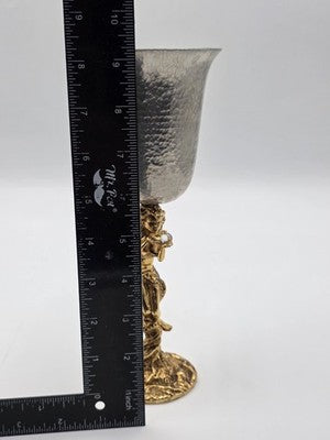 Rare K Dopita Studio Fairy Goblet Ltd Ed 221/300 Hand Made Tin Alloy Copper Art