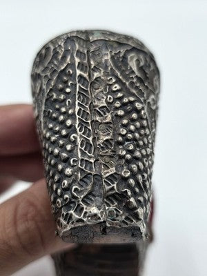 RARE ANTIQUE STERLING SILVER TURKISH CHILD'S NALIN BATH SHOES OTTOMAN EMPIRE