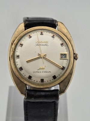 Vintage 1960's Longines Ultra-Chron Automatic Date 10K GF 34mm Watch. Works.