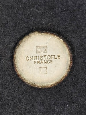 Rare Vintage Christofle Fermiers Generaux Silver Plated Hallmark Coaster. Each