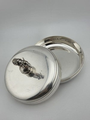 Rare OOAK Jean Boggio Figural Elephant Silver Lidded Trinket Box Surealist Decor