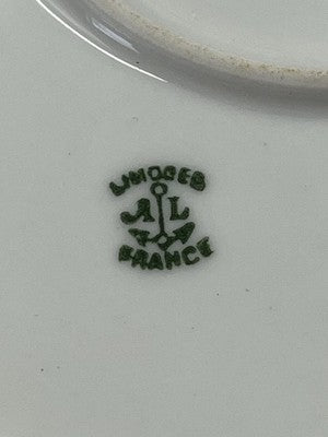 Antique A Lantenier Limoges France Hand Painted Porcelain Plate Scalloped Edge