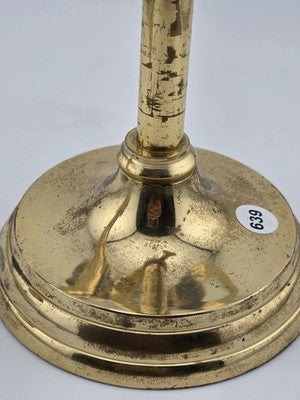Antique C 1920's Solid Brass Desk Top Magnifying Glass Three Way Adjustable.