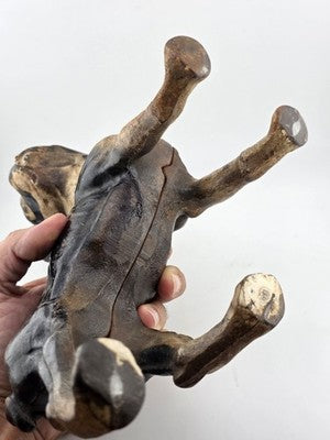 Rare Antique Hubley C 1915 Cast Iron Boston Terrier Door Stop Original Paint