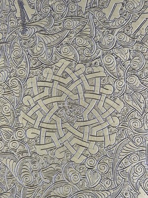 Antique Massive 26" Hand Hammered Engraved Brass Islamic Moorish Mamluk Tray