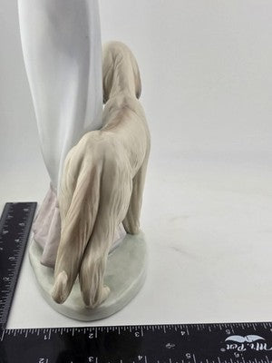 Rare Retired LLADRO 1537 Stepping Out Lady W Dog. Mint Condition. No Chips.