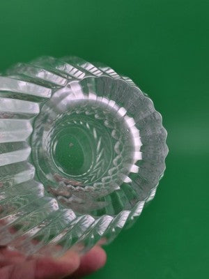 Faberge Monplaisir Crystal Vase Discontinued Laurel Band Diamond Dsgn. Signed 8”