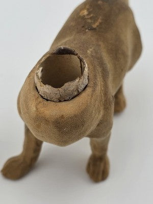 Rare Antique C1890 German Paper Mache Folk Art Composition Rabbit Candy.
