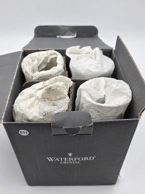 Waterford Crystal Lismore Champagne Flutes Set of 4 Ireland w/ Original Box. New