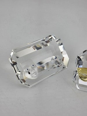 Set Of 2 Vintage Swarovski Figurine Shield Columbine. Excellent Condition.