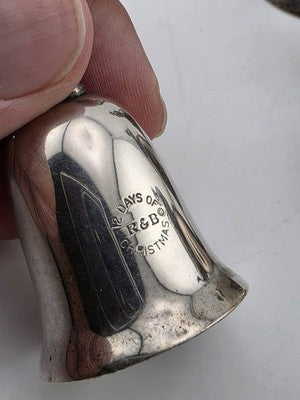 Vintage Complete Set of 12 Reed & Barton's 12 Days of Christmas Silver Bells.