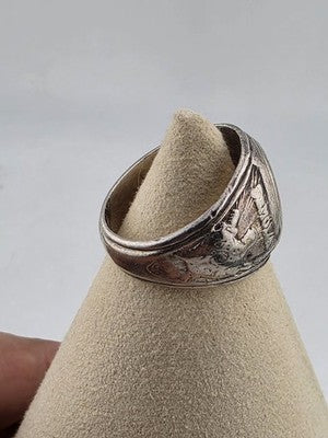 1940's Sterling Silver DeMolay Masonic Chevalier Ring Knights Templar Fraternal