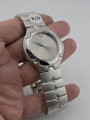 Movado Swiss Quartz 86.A1.816.2 Stainless Steel Museum Dial Men’s Watch. Running