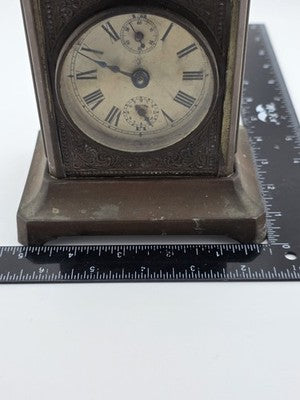 Antique JUNGHANS Germany Carriage Mantle Clock Musical Alarm Clock Music Works