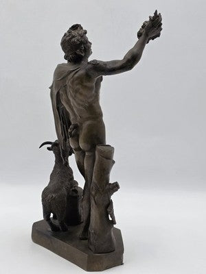 Rare Antique Italian Bronze Sculpture C 1830, Fauno Rosso' - A Nelli Roma.