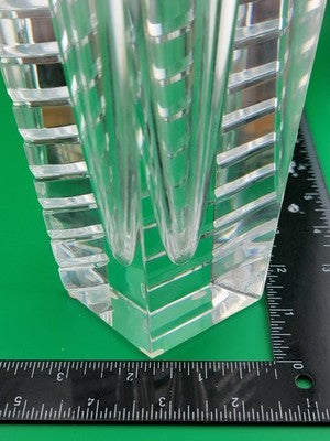 Rare Orrefors Sweden Clear Crystal MODERN FLOWER HORIZON VA Jan Johannson