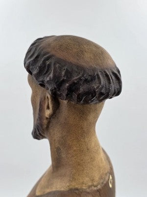 Private: RARE ANTIQUE 18TH C ARTICULATED HAND  SANTOS MANNEQUIN OF ST FRANCIS.