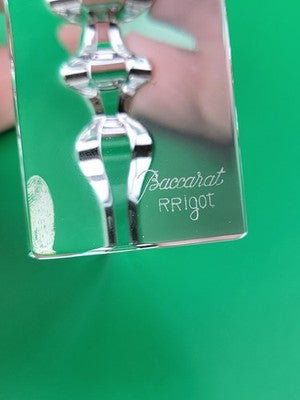 Pair Of Baccarat Crystal "Encounter" Sculpture. Robert Rigot France. VG Cond.