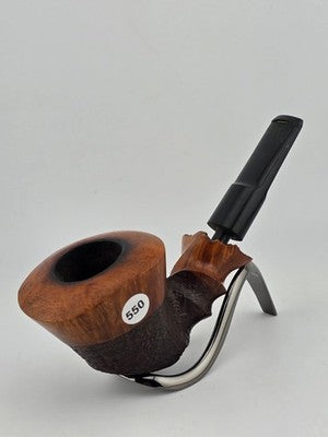 Vintage Ben Wade Spiral Partially Sandblasted Bent Dublin Tobacco Pipe. Denmark.