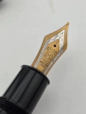 Montblanc 149 Fountain Pen, Tri-color 18C Broad Nib, late 1960s-Exc Condition